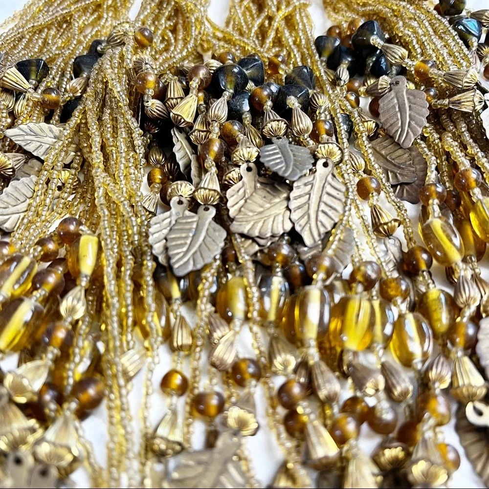 Gold‎ Beaded Tassel Tiebacks
